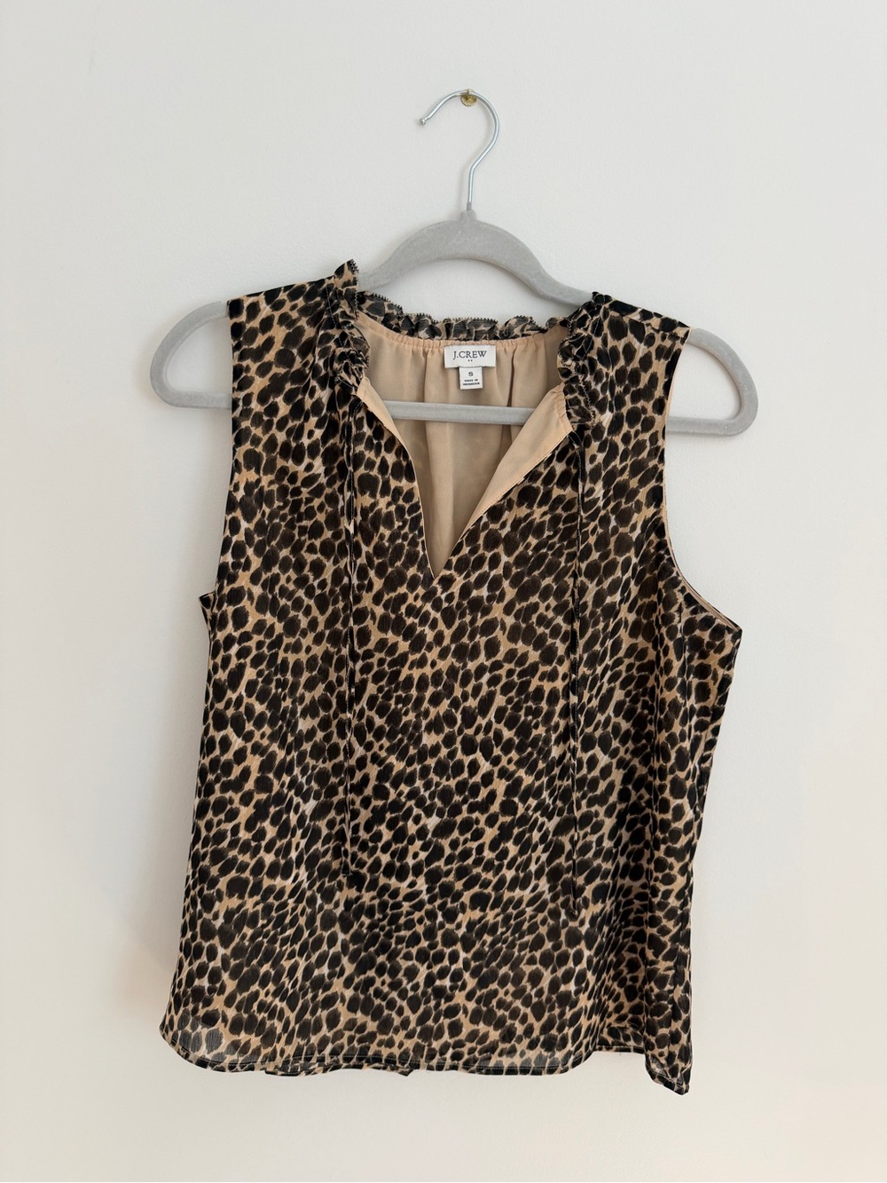 J. Crew Leopard Print Sleeveless Camisole in Tan and Black